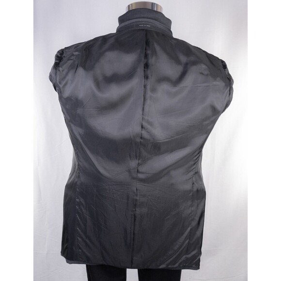 Emporio Armani Solid Gray 3-Button Sport Coat Suit Jacket Blazer Sz 42L Wool EUC - Picture 13 of 15